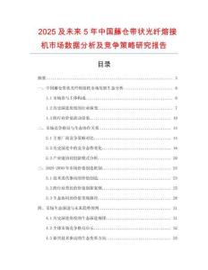 2025及未來5年中國(guó)藤倉帶狀光纖熔接機(jī)市場(chǎng)數(shù)據(jù)分析及競(jìng)爭(zhēng)策略研究報(bào)告