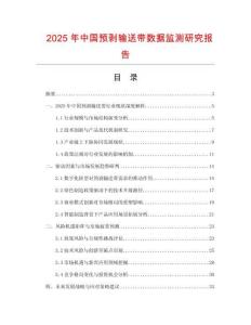 2025年中國預剝輸送帶數(shù)據(jù)監(jiān)測研究報告
