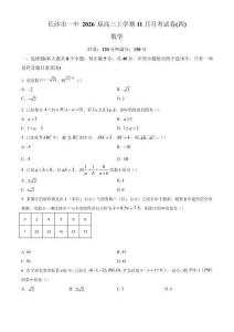 湖南省長沙市一中 2026 屆高三上學(xué)期11月月考試卷（四）數(shù)學(xué)試卷（學(xué)生版+解析版）