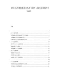 2025光伏儲(chǔ)能系統(tǒng)市場(chǎng)增長(zhǎng)潛力與技術(shù)創(chuàng)新趨勢(shì)研究報(bào)告