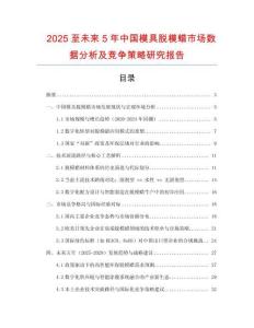 2025至未來5年中國模具脫模蠟市場數據分析及競爭策略研究報告