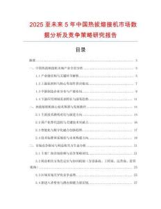 2025至未來(lái)5年中國(guó)熱拔熔接機(jī)市場(chǎng)數(shù)據(jù)分析及競(jìng)爭(zhēng)策略研究報(bào)告