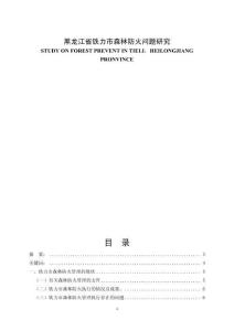 黑龍江省鐵力市森林防火問題研究