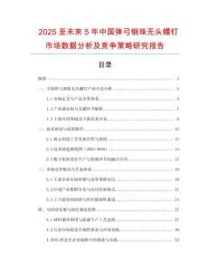 2025至未來5年中國彈弓鋼珠無頭螺釘市場數(shù)據(jù)分析及競爭策略研究報告