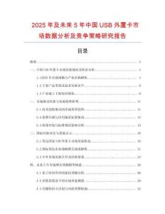 2025年及未来5年中国USB外置卡市场数据分析及竞争策略研究报告