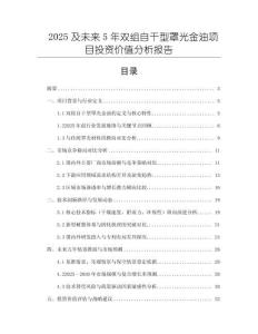 2025及未來5年雙組自干型罩光金油項目投資價值分析報告