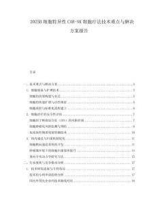 2025B细胞特异性CAR-NK细胞疗法技术难点与解决方案报告
