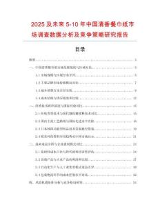 2025及未來5-10年中國清香餐巾紙市場調(diào)查數(shù)據(jù)分析及競爭策略研究報(bào)告