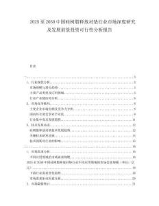 2025至2030中國硅樹脂釋放襯墊行業市場深度研究及發展前景投資可行性分析報告