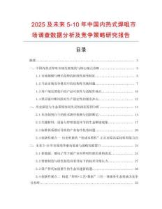 2025及未來5-10年中國內熱式焊咀市場調查數據分析及競爭策略研究報告