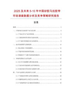 2025及未來5-10年中國矽膠馬拉膠帶市場調查數據分析及競爭策略研究報告