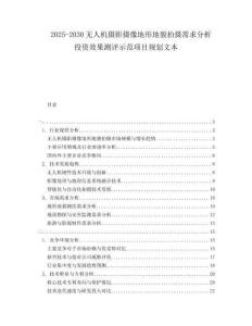 2025-2030無人機(jī)攝影攝像地形地貌拍攝需求分析投資效果測(cè)評(píng)示范項(xiàng)目規(guī)劃文本