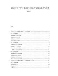 2025中国半导体设备密封解决方案技术壁垒与突破报告