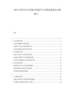2025中國CXO行業(yè)集中度提升與并購重組機(jī)會(huì)分析報(bào)告