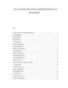 2025-2030黑山吸引外資行業(yè)政策優(yōu)惠市場競爭力分析研究報告