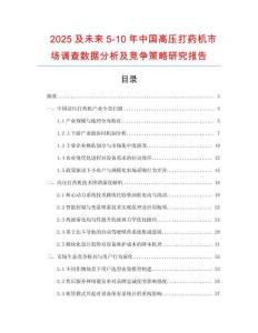 2025及未來5-10年中國高壓打藥機市場調查數據分析及競爭策略研究報告