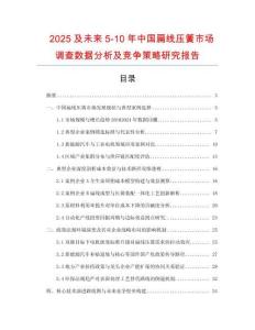 2025及未來(lái)5-10年中國(guó)扁線壓簧市場(chǎng)調(diào)查數(shù)據(jù)分析及競(jìng)爭(zhēng)策略研究報(bào)告