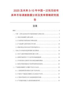 2025及未來5-10年中國一次性無紡布床單市場調查數據分析及競爭策略研究報告