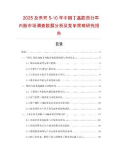 2025及未來5-10年中國丁基膠自行車內胎市場調查數據分析及競爭策略研究報告