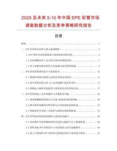 2025及未來(lái)5-10年中國(guó)EPE彩管市場(chǎng)調(diào)查數(shù)據(jù)分析及競(jìng)爭(zhēng)策略研究報(bào)告