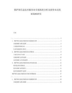 堪薩斯信息技術(shù)服務(wù)業(yè)市場現(xiàn)狀分析及投資布局發(fā)展策略研究
