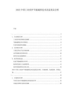 2025中國工業(yè)窯爐節(jié)能減排技術(shù)改造效益分析