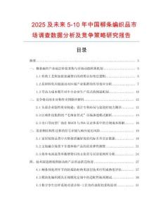 2025及未來5-10年中國柳條編織品市場調查數據分析及競爭策略研究報告