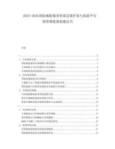 2025-2030國際郵輪服務供需總量擴張與旅游平臺投資增值規劃建議書