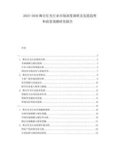 2025-2030舞臺燈光行業(yè)市場深度調(diào)研及發(fā)展趨勢和前景預(yù)測研究報(bào)告