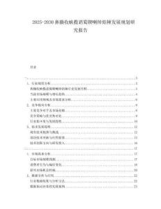 2025-2030鼻臌收蛺攬誚蜀鍥喇綽焙陲發(fā)展規(guī)劃研究報告