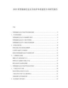 2025智慧能源信息安全防護體系建設專項研究報告