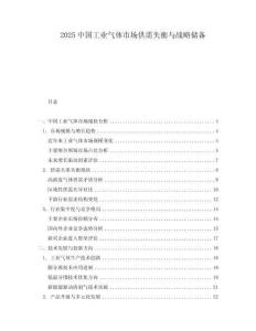 2025中國(guó)工業(yè)氣體市場(chǎng)供需失衡與戰(zhàn)略儲(chǔ)備