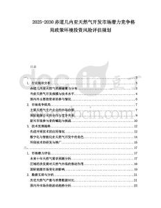 2025-2030赤道幾內亞天然氣開發市場潛力競爭格局政策環境投資風險評估規劃
