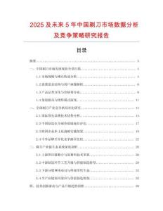 2025及未來5年中國剃刀市場數(shù)據(jù)分析及競爭策略研究報告