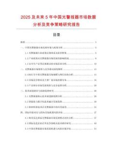 2025及未來5年中國光警報器市場數據分析及競爭策略研究報告