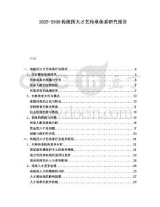 2025-2030傳統(tǒng)四大才藝傳承體系研究報告