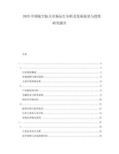 2025中國航空航天市場(chǎng)運(yùn)行分析及發(fā)展前景與投資研究報(bào)告