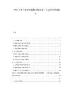 2025工業(yè)傳感器智能化升級需求與市場空間預(yù)測報告