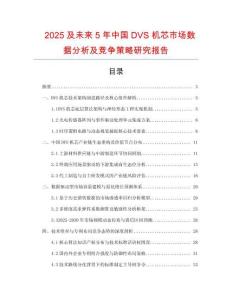 2025及未來5年中國DVS機(jī)芯市場數(shù)據(jù)分析及競爭策略研究報(bào)告