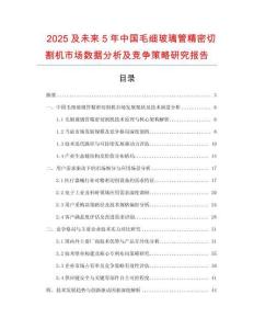 2025及未來5年中國毛細(xì)玻璃管精密切割機(jī)市場數(shù)據(jù)分析及競爭策略研究報告