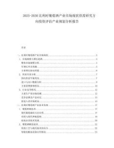2025-2030比利時葡萄酒產(chǎn)業(yè)市場現(xiàn)狀供需研究方向投資評估產(chǎn)業(yè)規(guī)劃分析報告