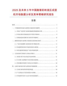 2025及未來5年中國路緣彩磚液壓成型機(jī)市場(chǎng)數(shù)據(jù)分析及競(jìng)爭(zhēng)策略研究報(bào)告