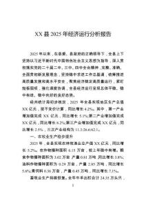 縣2025年經濟運行分析報告