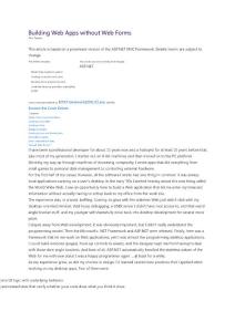 Building Web Apps without Web Forms