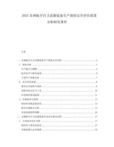 2025非洲航空自衛(wèi)武器裝備生產現狀安全評估政策分析研究著作