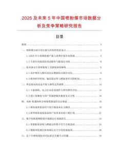 2025及未来5年中国喷粉煤市场数据分析及竞争策略研究报告