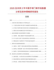 2025及未来5年中国手球门架市场数据分析及竞争策略研究报告