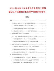 2025及未來(lái)5年中國(guó)熱壓金剛石工程薄壁鉆頭市場(chǎng)數(shù)據(jù)分析及競(jìng)爭(zhēng)策略研究報(bào)告