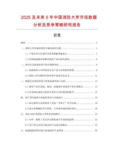 2025及未來5年中國消防大斧市場數(shù)據(jù)分析及競爭策略研究報告