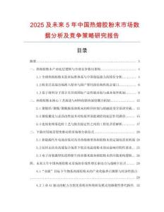 2025及未來5年中國熱熔膠粉末市場數(shù)據(jù)分析及競爭策略研究報(bào)告